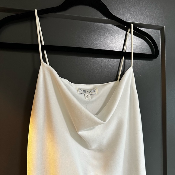 She + Sky Satin cowl neck mini dress - Picture 6 of 6